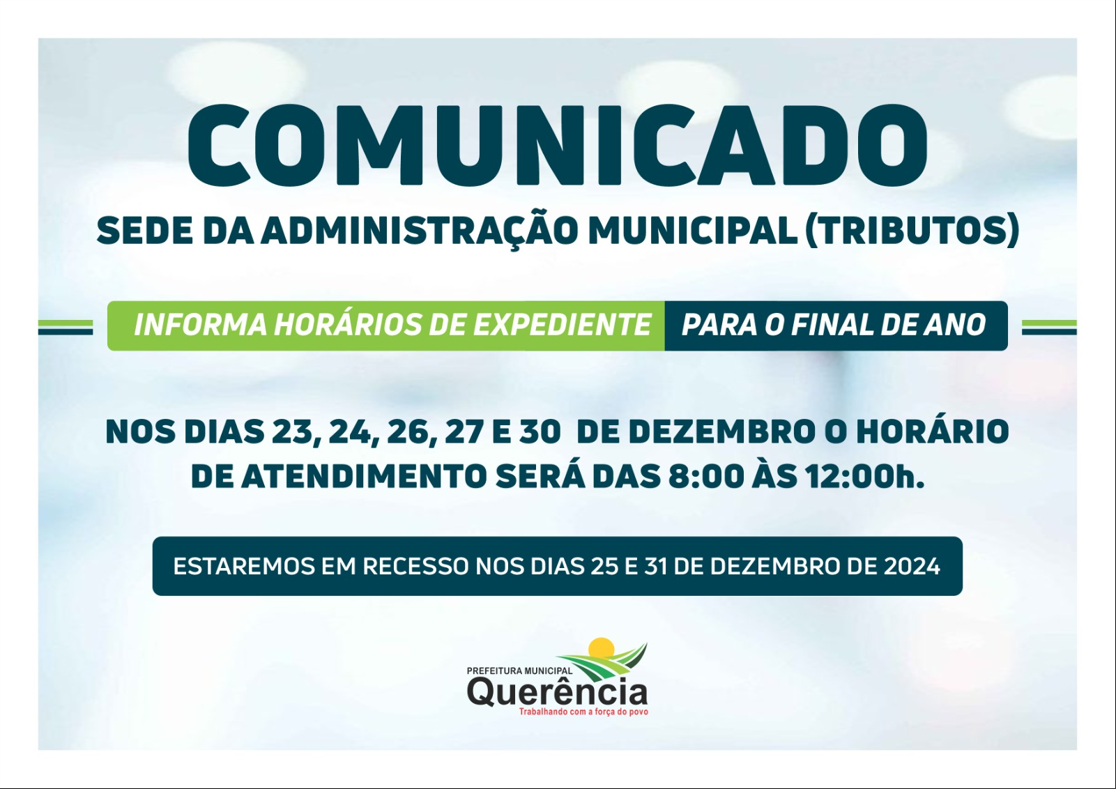 Foto Reprodução Setor de Tributos anuncia atendimento especial de final de ano